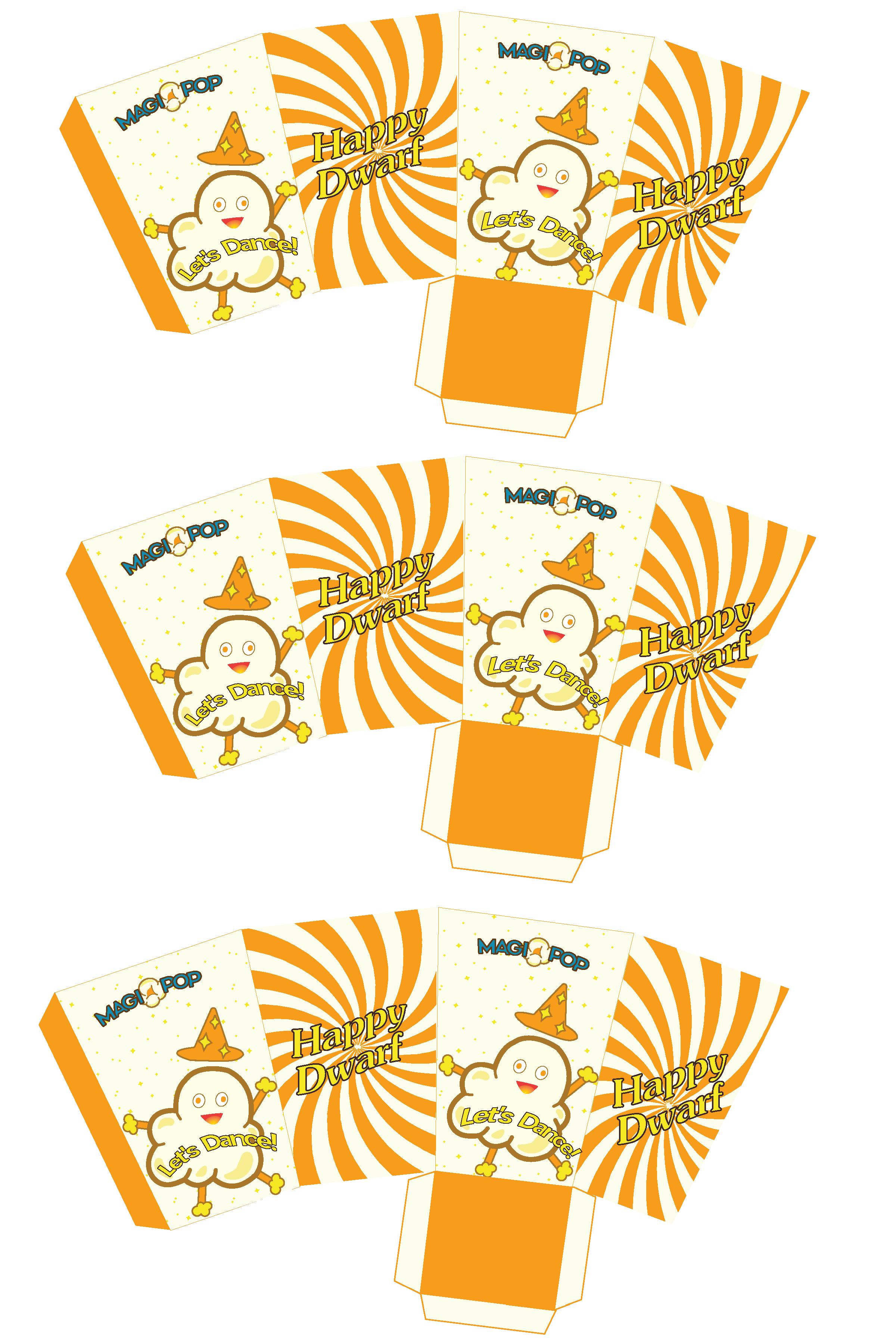 popcorn cup mini orange